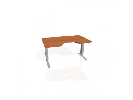 Pracovný stôl Motion Ergo, ZO, 3S, 160x61-128x90 cm, čerešňa/sivá
