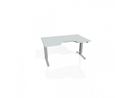 Pracovný stôl Motion Ergo, ZO, 3S, 160x61-128x90 cm, sivá/sivá