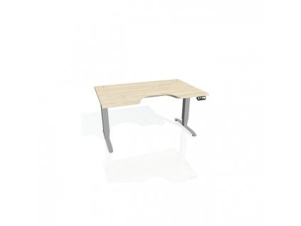 Pracovný stôl Motion Ergo, PO, 3S, 160x61-128x90 cm, agát/sivá