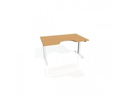 Pracovný stôl Motion Ergo, ZO, 2S, 180x70,5-120,5x90 cm, buk/biela