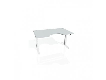 Pracovný stôl Motion Ergo, ZO, 2S, 180x70,5-120,5x90 cm, sivá/biela