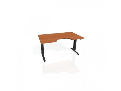 Pracovný stôl Motion Ergo, ZO, 3S, 180x61-128x90 cm, čerešňa/čierna