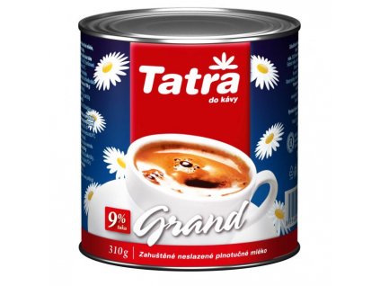 Zahustené mlieko Tatra Grand nesladené plnotučné 9% 310 g