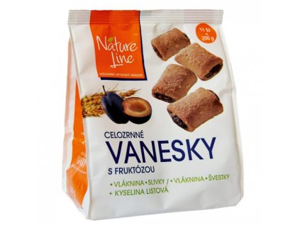 NATURE LINE sušienky celozrnné VANESKY so slivkami 200g