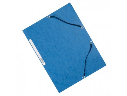 Kartónový obal hladký s gumičkou Q-CONNECT modrý