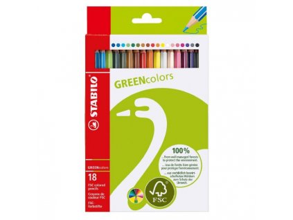 Farbičky STABILO GREENcolors 18ks