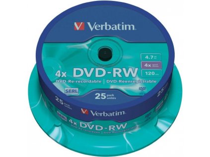 Verbatim DVD-RW 4x 4,7GB cake 25 ks