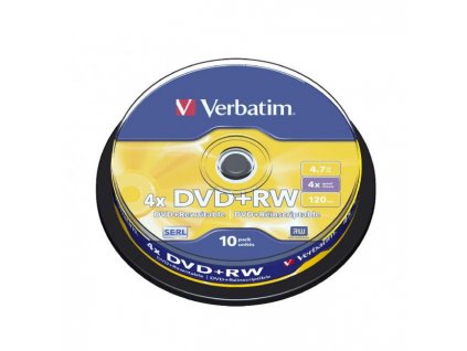 Verbatim DVD+RW 4x 4,7GB cake 10 ks