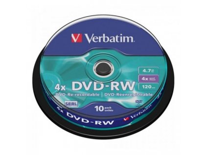 Verbatim DVD-RW 4x 4,7GB cake 10 ks