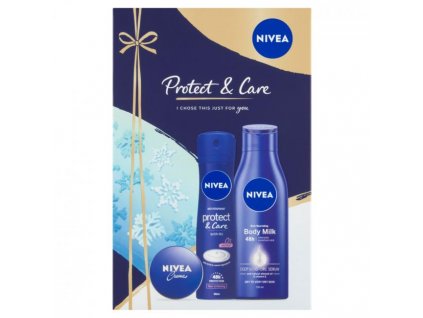 DARČEK - Darčeková kazeta NIVEA Protect&Care (telové mlieko, antiperspirant, krém)