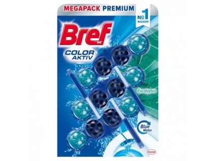 Bref Color Aktiv WC závesný blok tuhý 3 x 50 g Eukalyptus