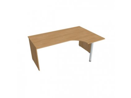 Pracovný stôl Gate, ergo, ľavý, 160x75,5x120 cm, dub/dub