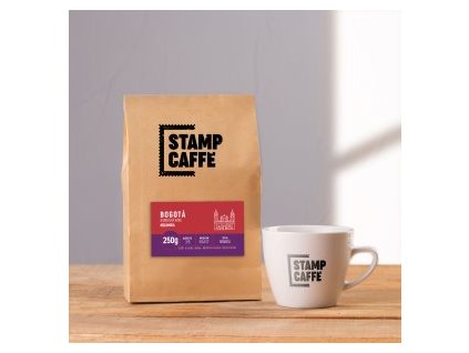 Káva Stamp Caffé - Bogotá; Odrodová káva - Kolumbia zrnková 100% Arabica 250g