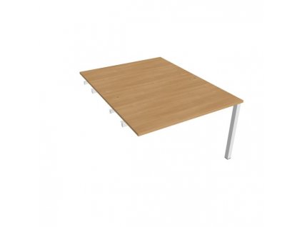 Pracovný stôl Uni k pozdĺ. reťazenie, 120x75,5x160 cm, dub/sivá