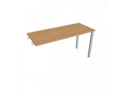 Pracovný stôl Uni k pozdĺ. reťazenie, 140x75,5x60 cm, dub/biela