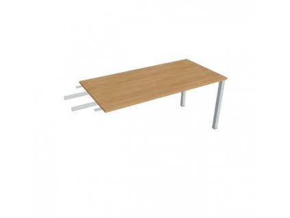 Pracovný stôl Uni, reťaziaci, 160x75,5x80 cm, dub/sivá