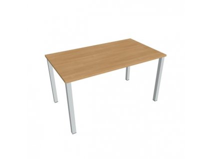 Rokovací stôl Uni, 140x75,5x80 cm, dub/sivá