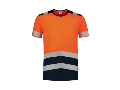 T-Shirt High Vis Bicolor Tričko unisex (Velikost S, Varianta fluorescenčná oranžová)