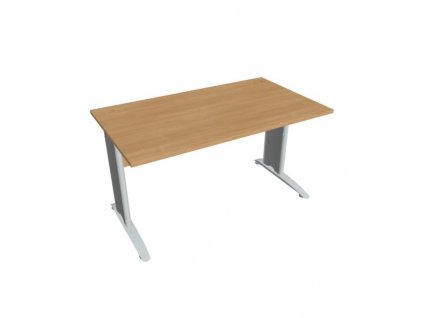 Pracovný stôl Cross, 140x75,5x80 cm, dub/kov