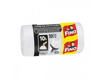 Vrecia zaväzovacie FINO Color 10 ℓ, 6 mic., 36 x 44 cm, biele (50 ks)