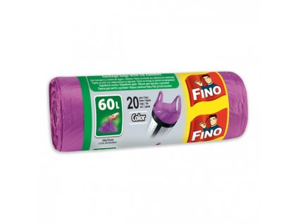 Vrecia zaväzovacie FINO Color 60 ℓ, 13 mic., 59 x 72 cm, fialové (20 ks)