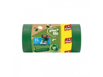 Vrecia zaväzovacie FINO Green Life Easy 35 ℓ, 22 mic., 50 x 55 cm (22 ks)