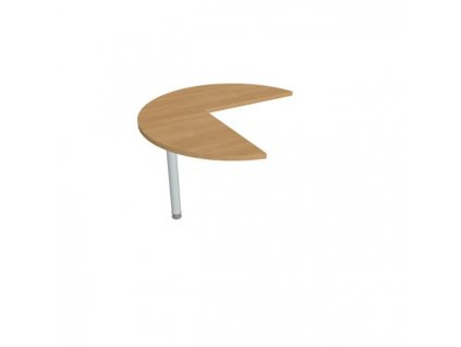 Doplnkový stôl Flex, ľavý, 100,0x75,5x(60x60) cm, dub/kov