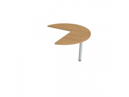 Doplnkový stôl Flex, pravý, 100,0x75,5x(60x60) cm, dub/kov