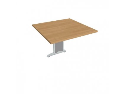 Doplnkový stôl Flex, 80x75,5x80 cm, dub/kov