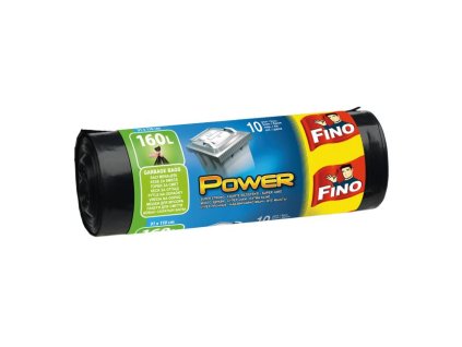 Vrecia zaväzovacie FINO Power 160 ℓ, 45 mic., 91 x 110 cm, čierne (10 ks)