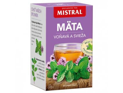 Čaj MISTRAL bylinný mäta voňavá a svieža HB 20 x 1,5 g