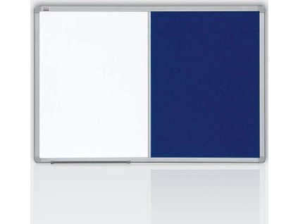kombinovaná tabuľa 120x90 filc modrý / magnet., rám ALU23