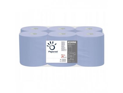 Papierové utierky v roliach Papernet blue so stredovým odvíjaním , návin 135 m (6 ks)