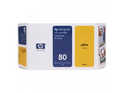 Atramentová náplň HP C4873A HP 80 pre Designjet 1000 yellow (175 ml)