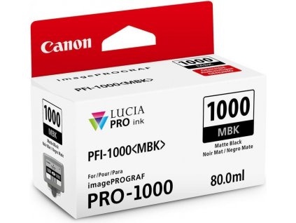 kazeta CANON PFI-1000MBK Matte Black iPF PRO-1000 (80 ml)