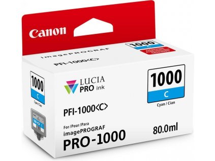 kazeta CANON PFI-1000C Cyan iPF PRO-1000 (80 ml)