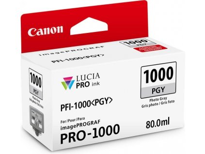 kazeta CANON PFI-1000PGY Photo Gray iPF PRO-1000 (80 ml)