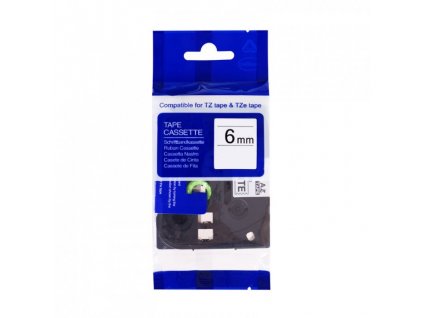 kompatibilná páska pre BROTHER TZ211 čierne písmo, biela páska Tape (6mm)