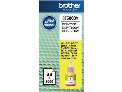 atramentová náplň BROTHER BT-5000Y Yellow DCP-T300/T500W/T700W (5000 str.)