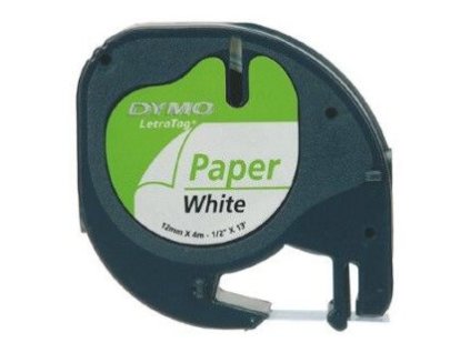 páska DYMO 59421 LetraTag White Paper Tape (12mm)