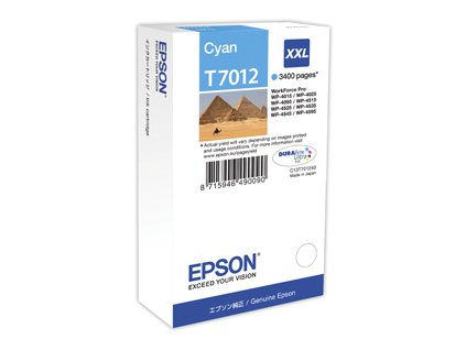 kazeta EPSON WorkForce WP4000,WP4500 cyan XXL (3400 str.)