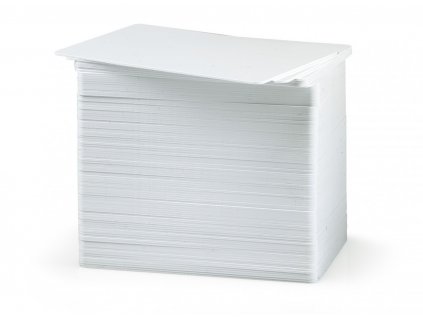 ZEBRA WHITE PVC CARDS, 30 MIL HIGH COERCIVITY MAGNETIC STRIPE (500 CARDS)
