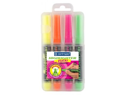 Zvýrazňovač Centropen 8542 4 FLEXI sada