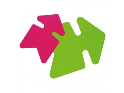 Popisovateľný farebný kartón šípka, 24x32 cm, APLI, mix ružová-zelená