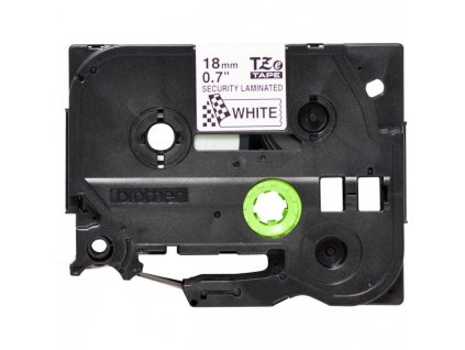 Bezpečnostná páska Brother TZe-SE4 18mm biela/čierna
