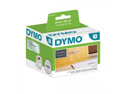 Samolepiace etikety Dymo LW 89x36mm adresné veľké číry plast