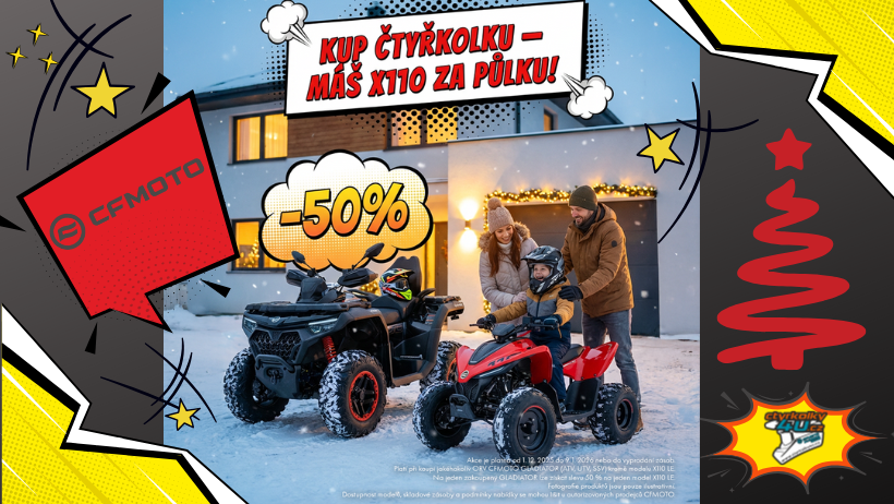 Kup čtyřkolku a dětskou máš za půlku