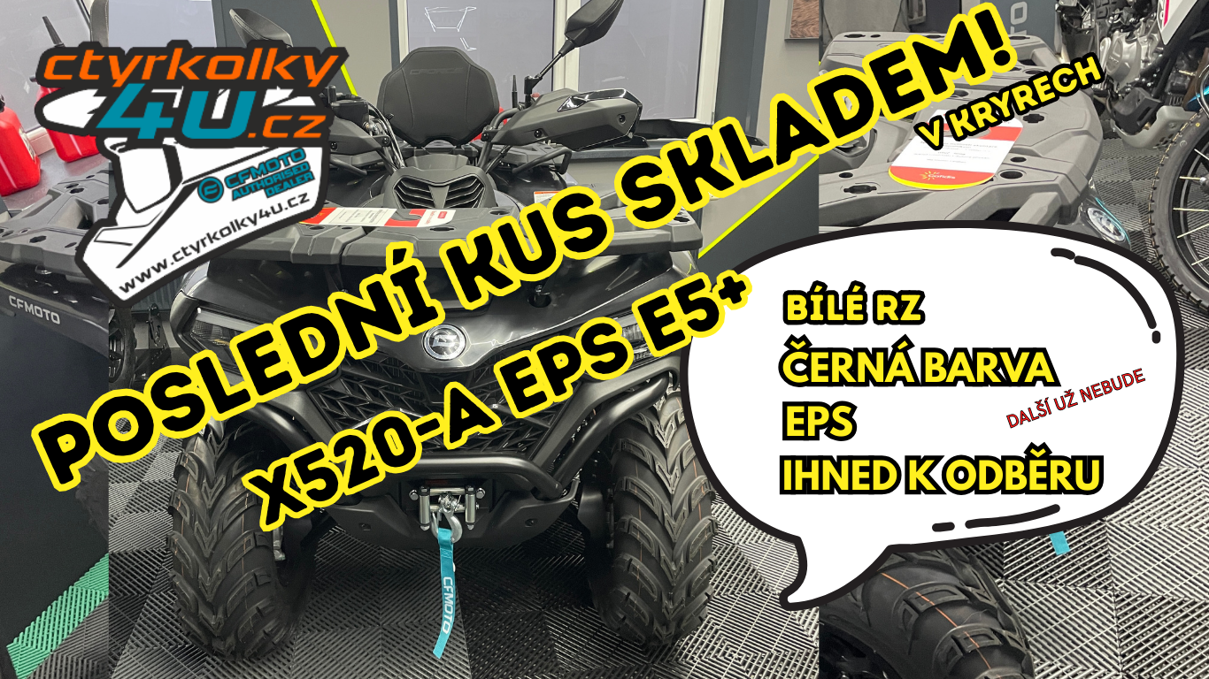 CFMOTO Gladiátor X520-A Gen. 2 EPS E5+ poslední kus