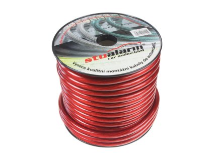 Kabel 20 mm, červeně transparentní, 25 m bal