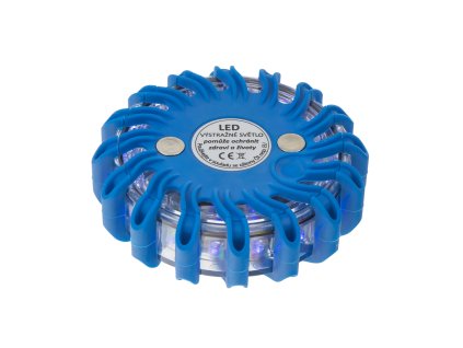 LED výstražné světlo 16LED, modré